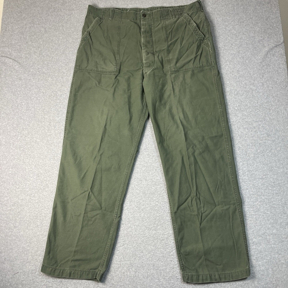 Vintage Vietnam War OG 107 Pants Mens 42x33 (Fit 40x32) Baker 60s Cotton Fatigue